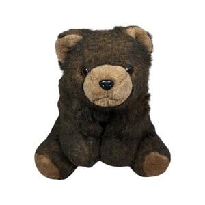 Bearington Collection Plush Snuggly Ben Stuffed Animal Brown Grizzly Bear 14"